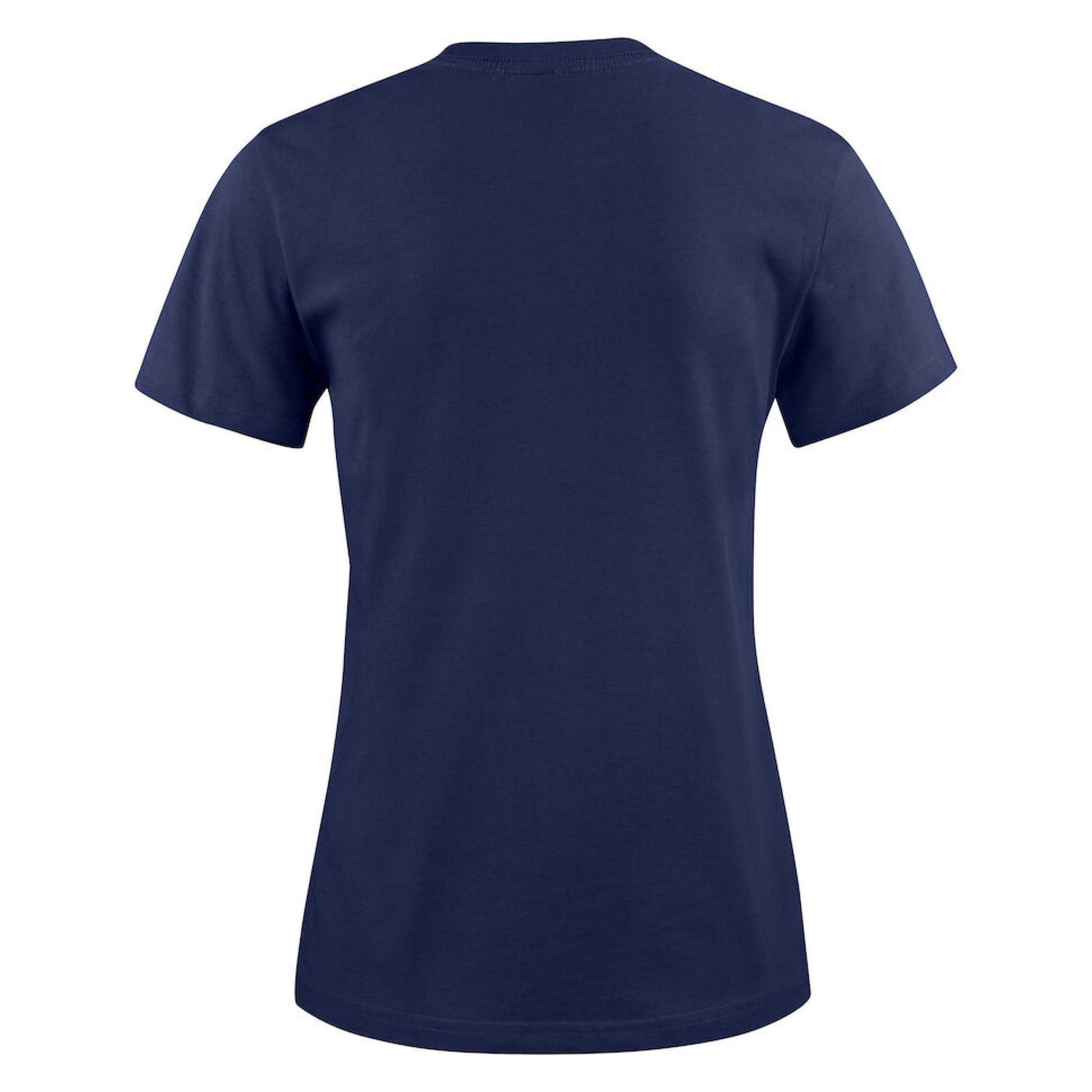 Navy - Back - Printer Womens-Ladies Heavier Pro T-Shirt