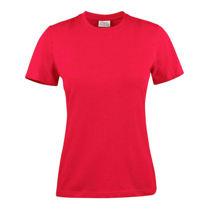 Red - Front - Printer Womens-Ladies Heavier Pro T-Shirt