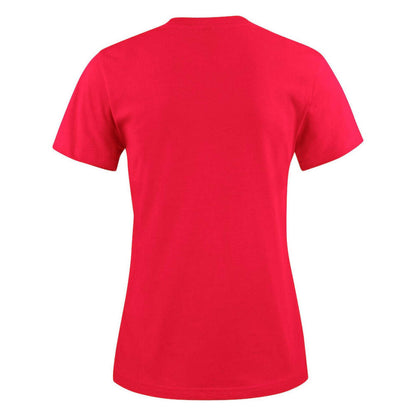 Red - Back - Printer Womens-Ladies Heavier Pro T-Shirt