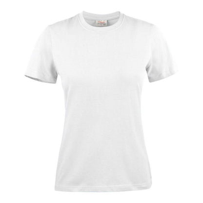 White - Front - Printer Womens-Ladies Heavier Pro T-Shirt
