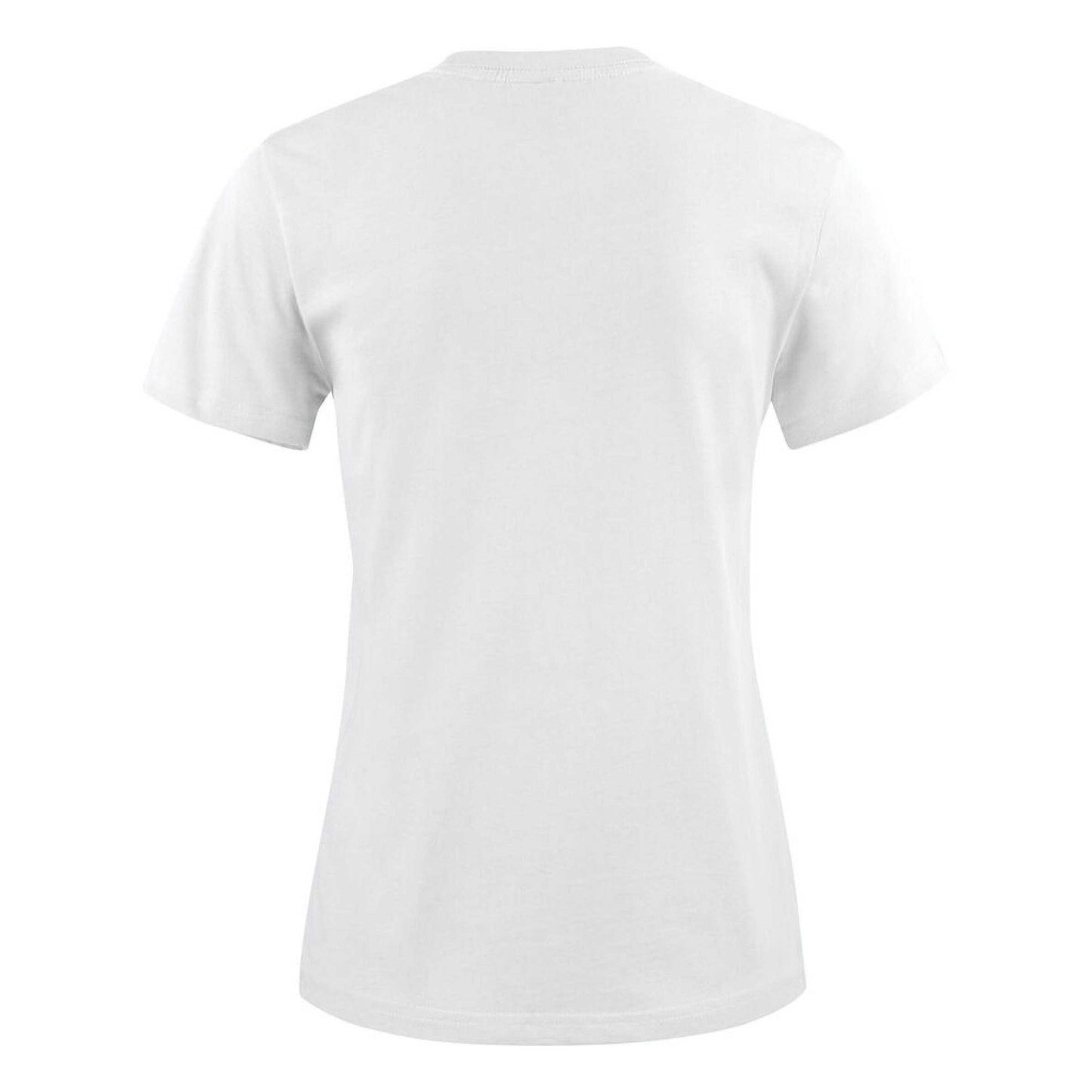 White - Back - Printer Womens-Ladies Heavier Pro T-Shirt