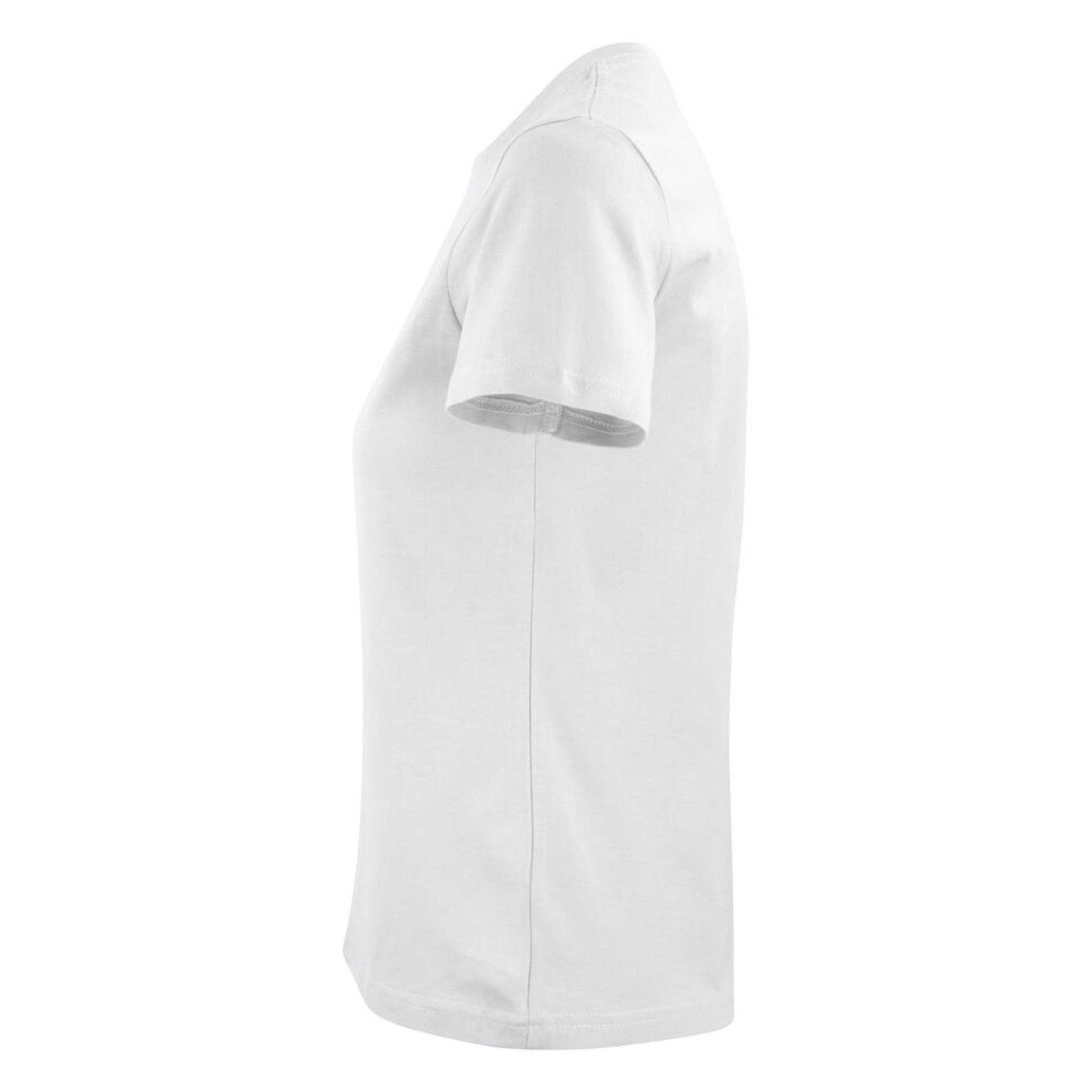 White - Side - Printer Womens-Ladies Heavier Pro T-Shirt