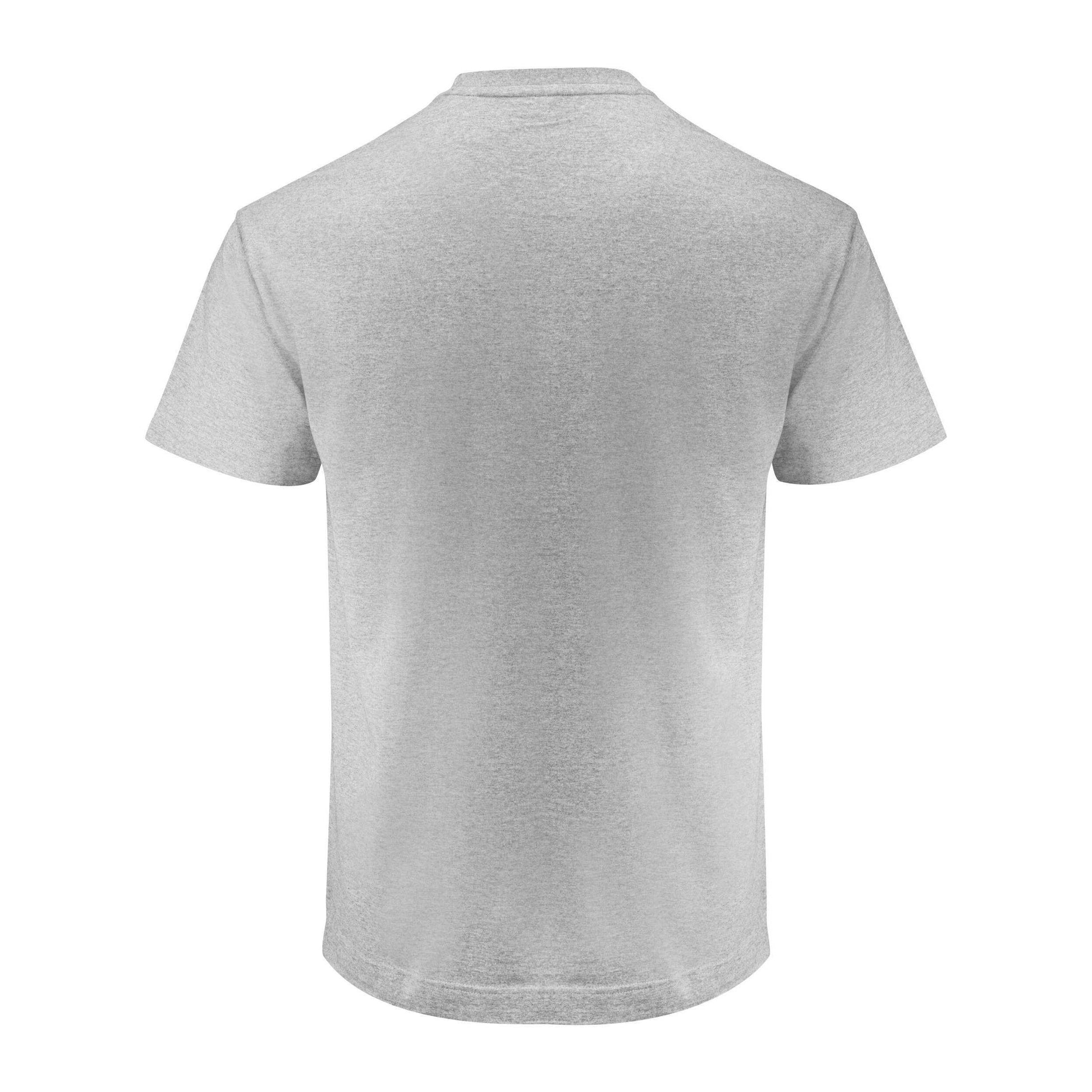 Grey Melange - Back - James Harvest Unisex Adult Devons Pocket T-Shirt