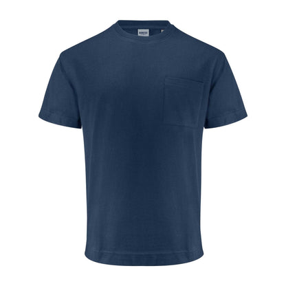 Navy - Front - James Harvest Unisex Adult Devons Pocket T-Shirt