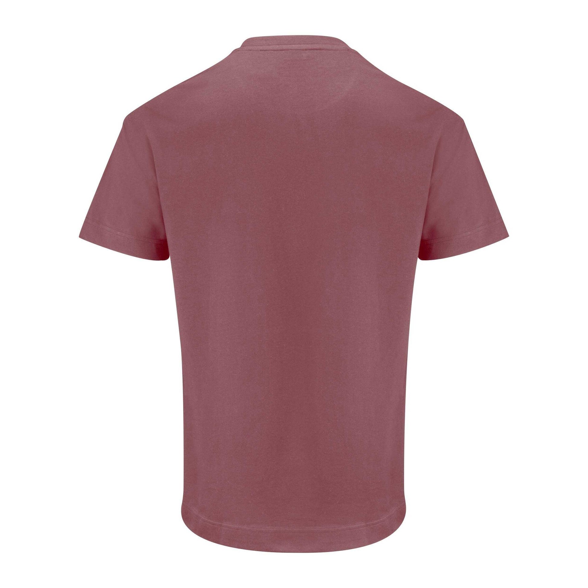 Dusty Red - Back - James Harvest Unisex Adult Devons Pocket T-Shirt