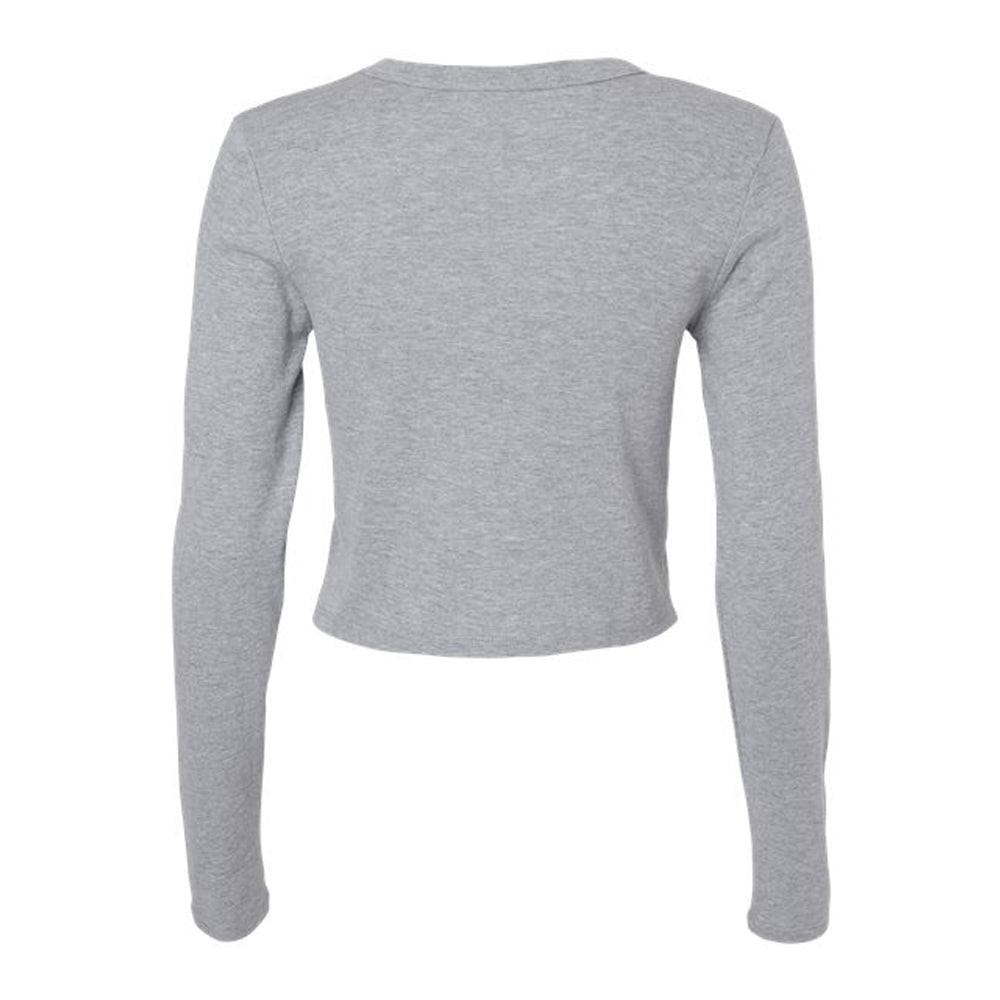 Athletic Heather - Back - Bella + Canvas Womens-Ladies Micro-Rib Long-Sleeved T-Shirt