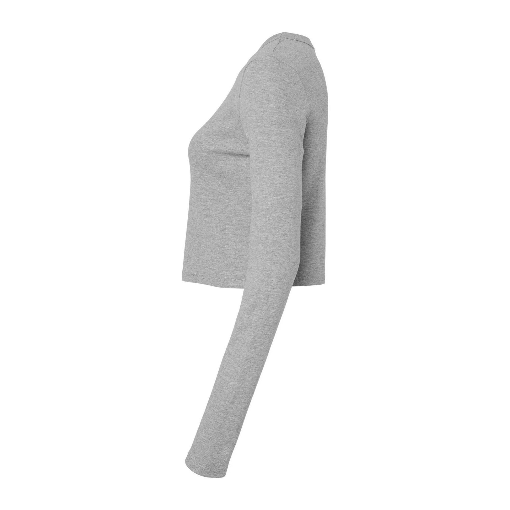 Athletic Heather - Side - Bella + Canvas Womens-Ladies Micro-Rib Long-Sleeved T-Shirt