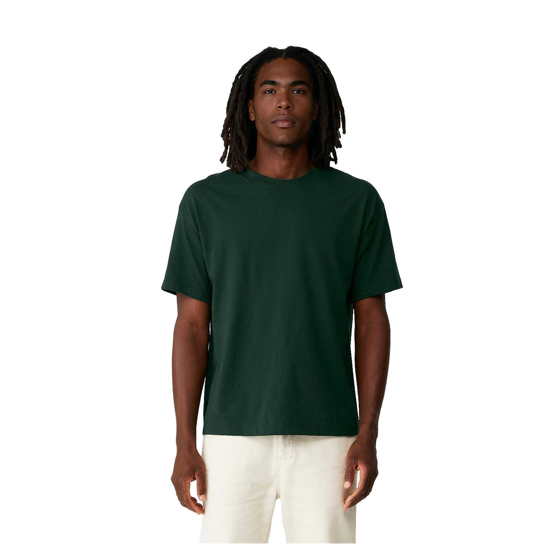 Forest Green - Side - Bella + Canvas Unisex Adult Heavyweight Boxy T-Shirt