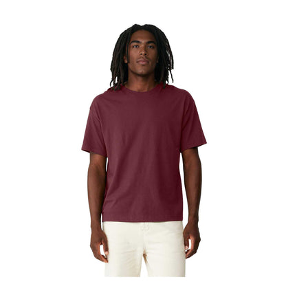 Maroon - Side - Bella + Canvas Unisex Adult Heavyweight Boxy T-Shirt