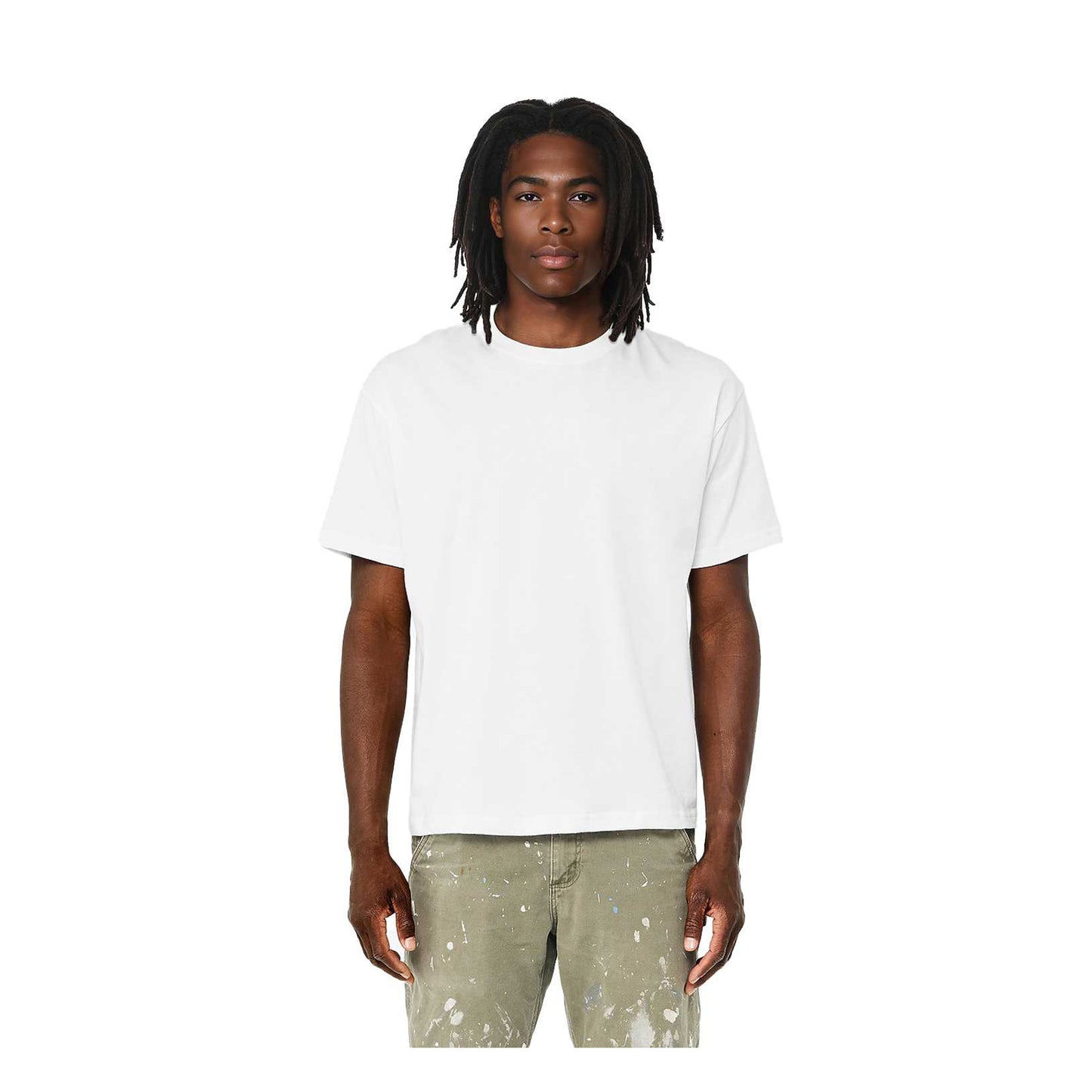White - Side - Bella + Canvas Unisex Adult Heavyweight Boxy T-Shirt