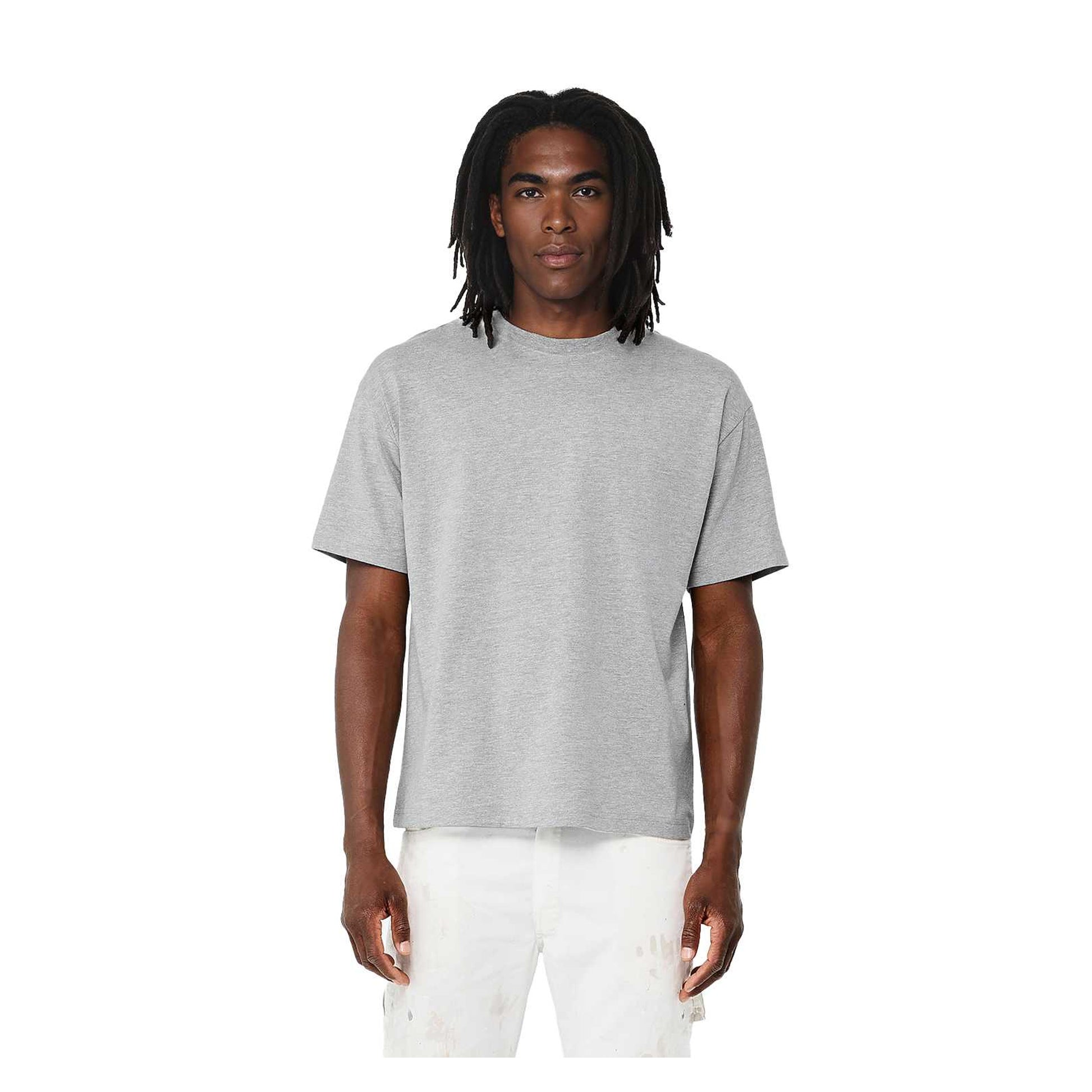 Athletic Heather - Side - Bella + Canvas Unisex Adult Heavyweight Boxy T-Shirt