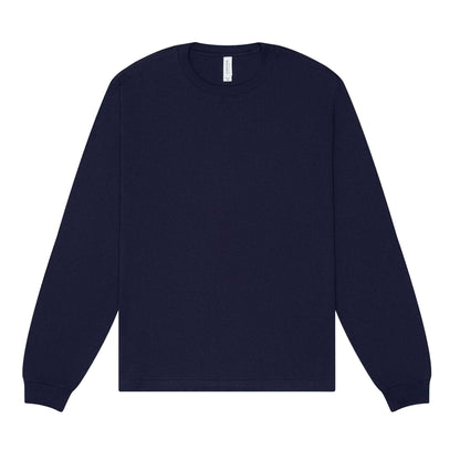 Navy - Front - Bella + Canvas Unisex Adult Heavyweight Boxy Long-Sleeved T-Shirt