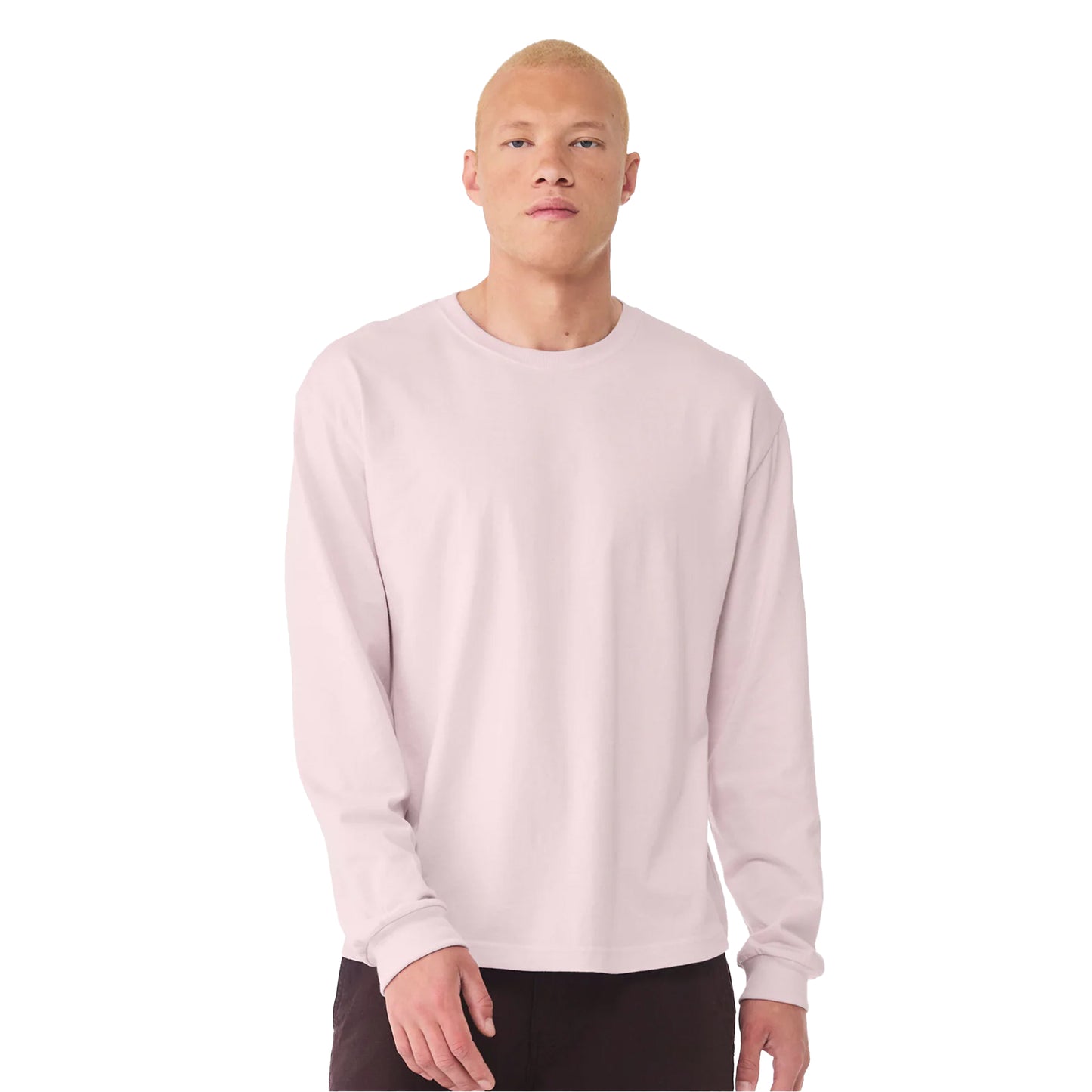 Soft Pink - Back - Bella + Canvas Unisex Adult Heavyweight Boxy Long-Sleeved T-Shirt