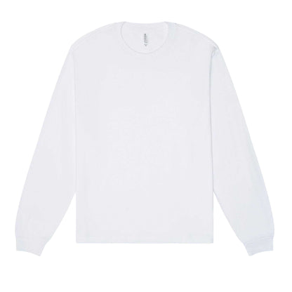 White - Front - Bella + Canvas Unisex Adult Heavyweight Boxy Long-Sleeved T-Shirt