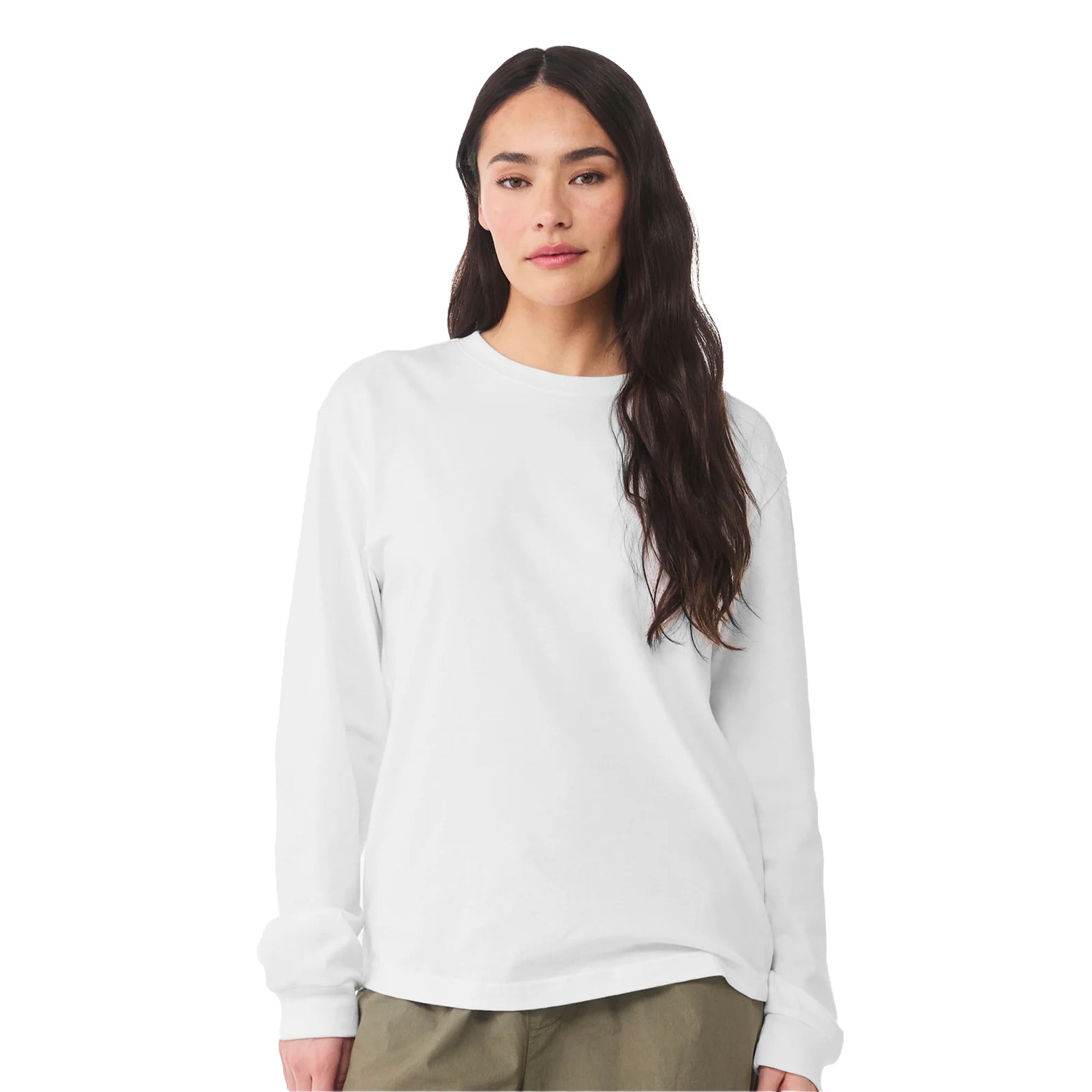 White - Back - Bella + Canvas Unisex Adult Heavyweight Boxy Long-Sleeved T-Shirt