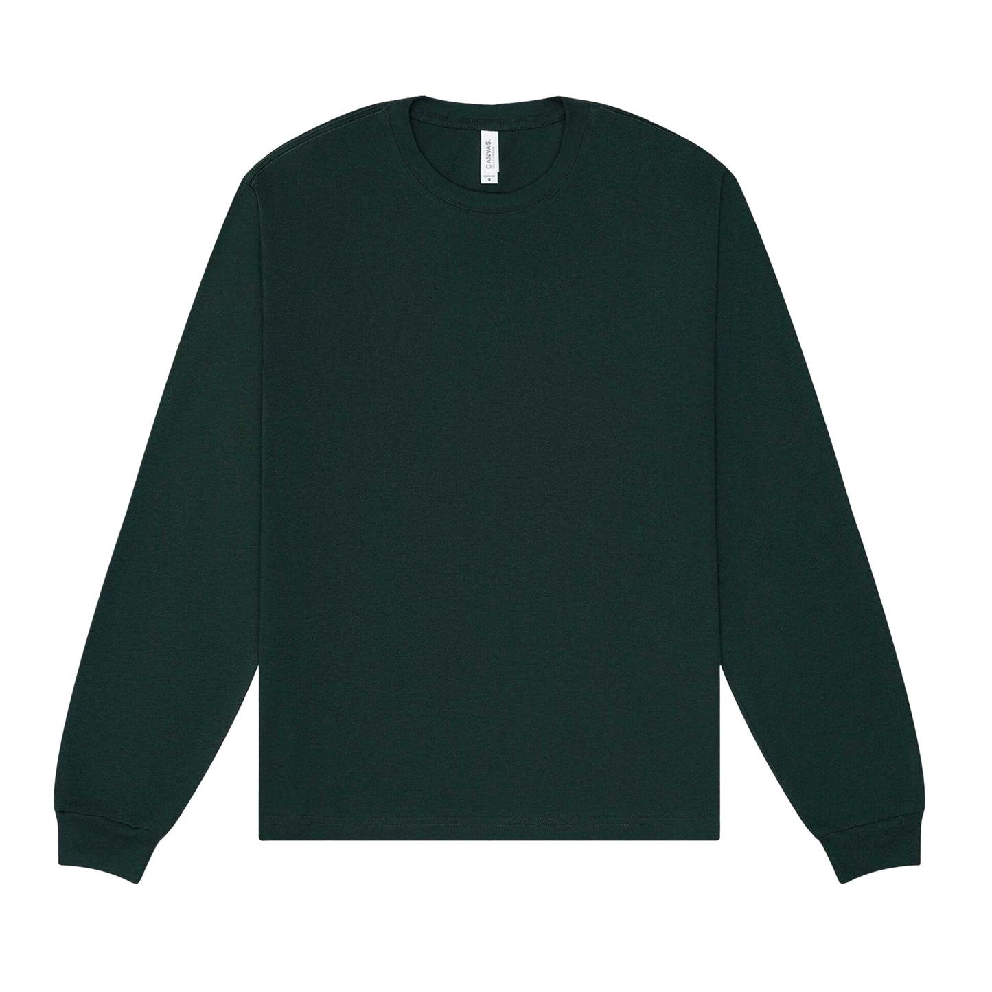 Forest Green - Front - Bella + Canvas Unisex Adult Heavyweight Boxy Long-Sleeved T-Shirt
