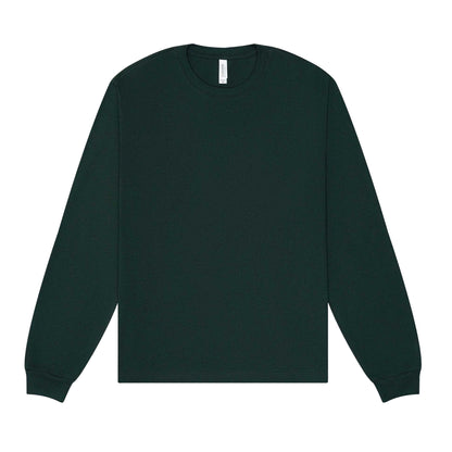 Forest Green - Front - Bella + Canvas Unisex Adult Heavyweight Boxy Long-Sleeved T-Shirt