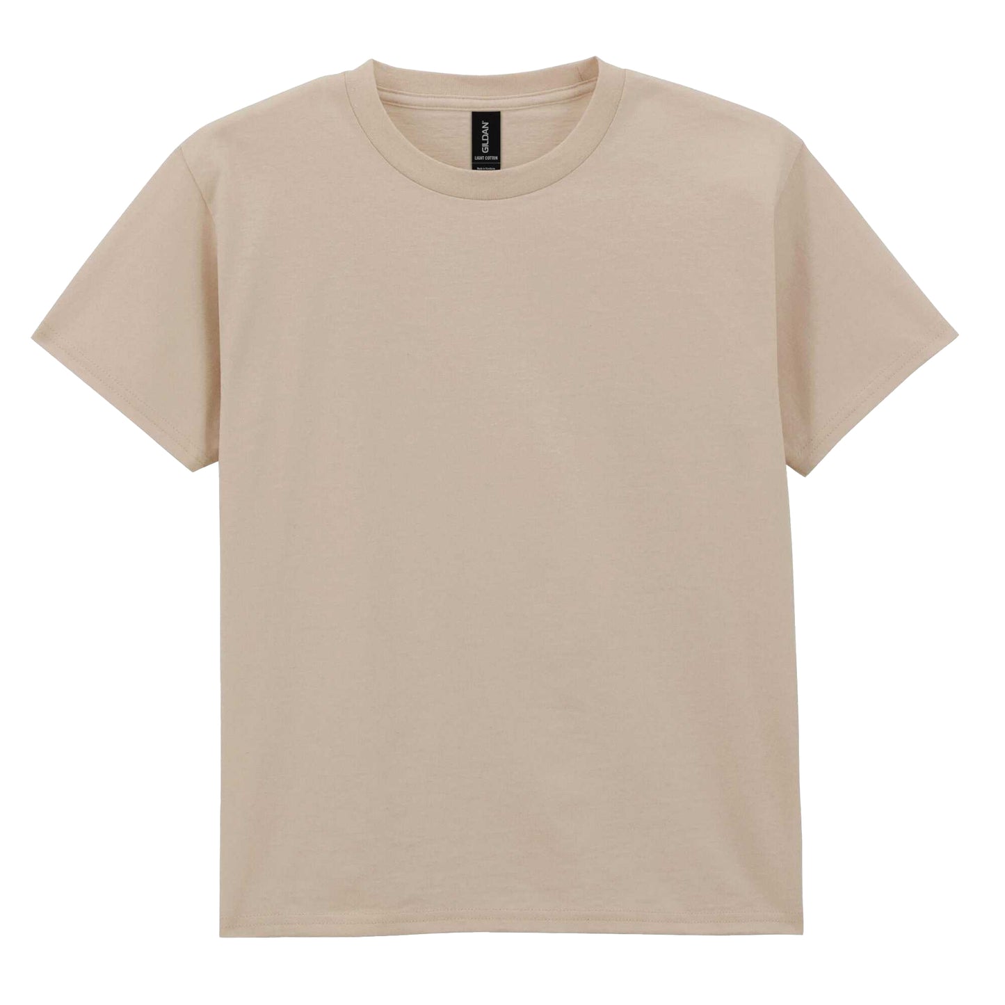 Sand - Front - Gildan Childrens-Kids Cotton Lightweight T-Shirt