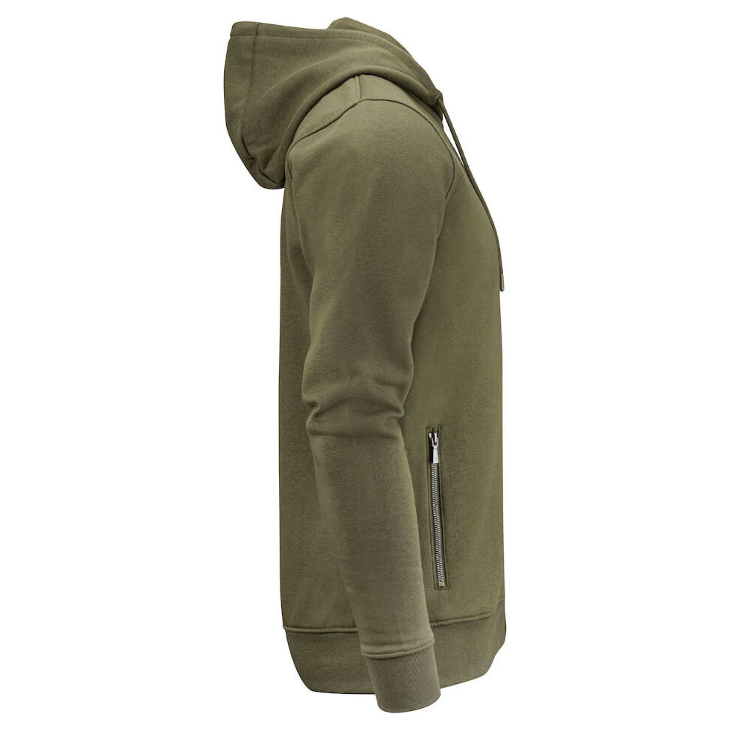 Moss Green - Lifestyle - James Harvest Mens Westwood Heights Full Zip Hoodie