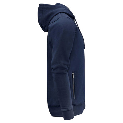 Navy - Lifestyle - James Harvest Mens Westwood Heights Full Zip Hoodie