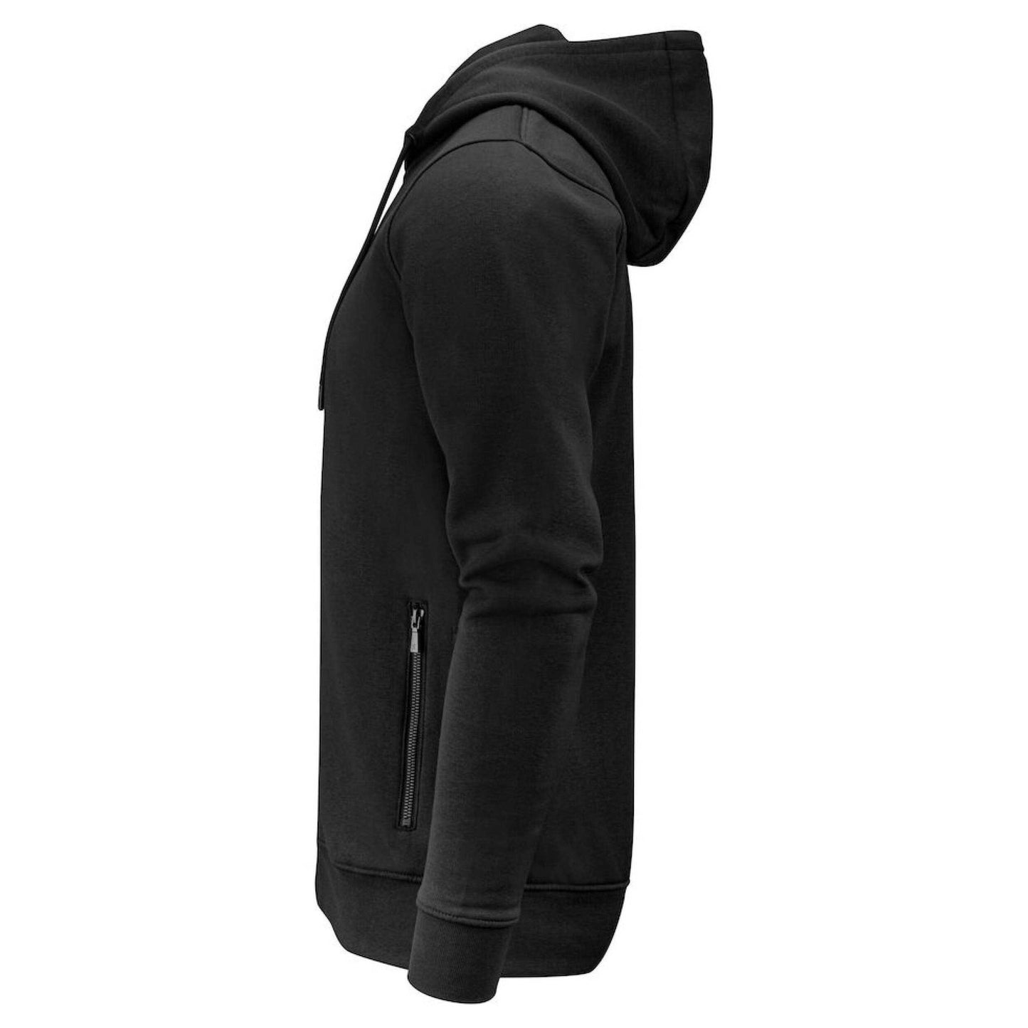Black - Side - James Harvest Mens Westwood Heights Full Zip Hoodie