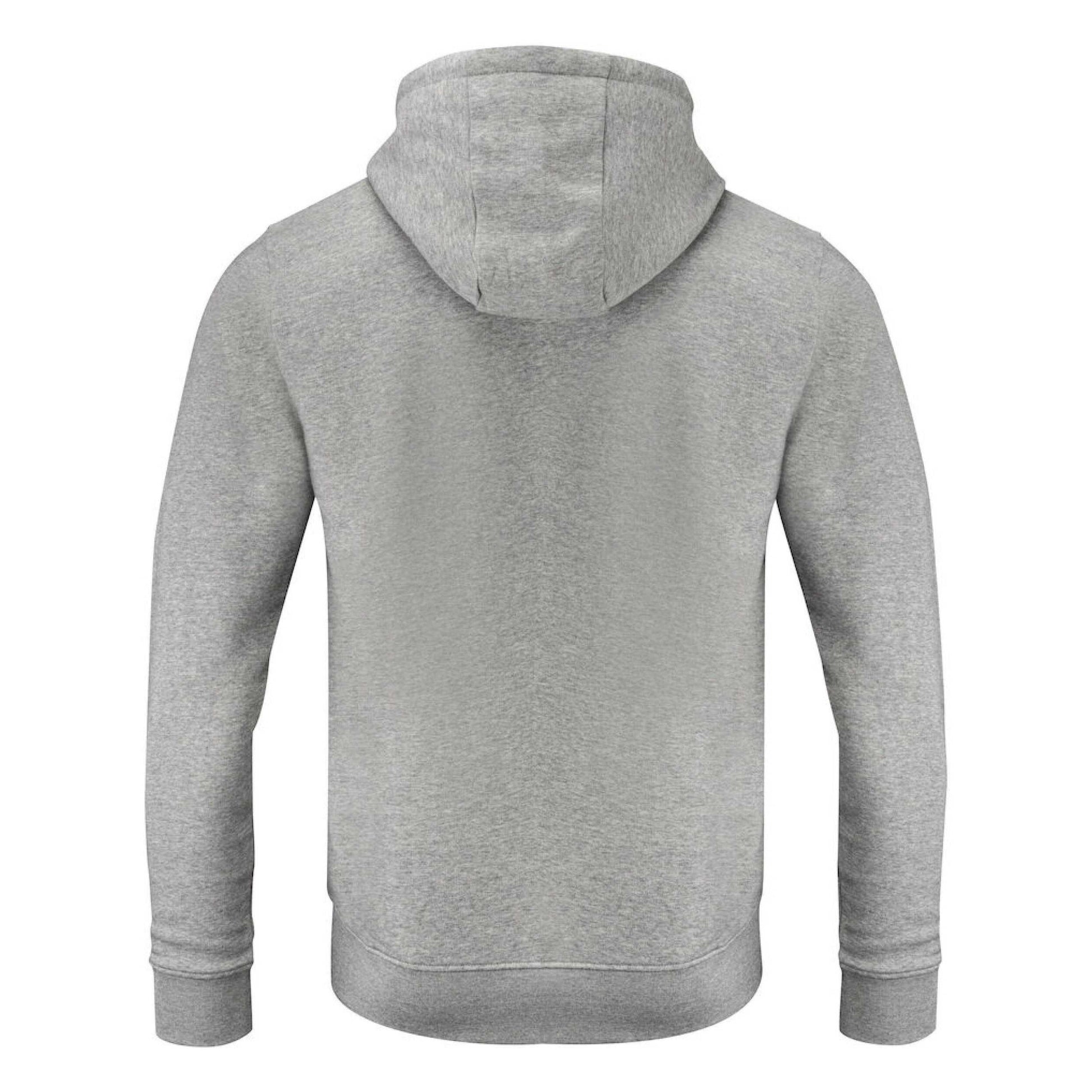 Grey Melange - Back - James Harvest Mens Westwood Heights Full Zip Hoodie