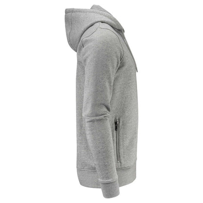 Grey Melange - Lifestyle - James Harvest Mens Westwood Heights Full Zip Hoodie