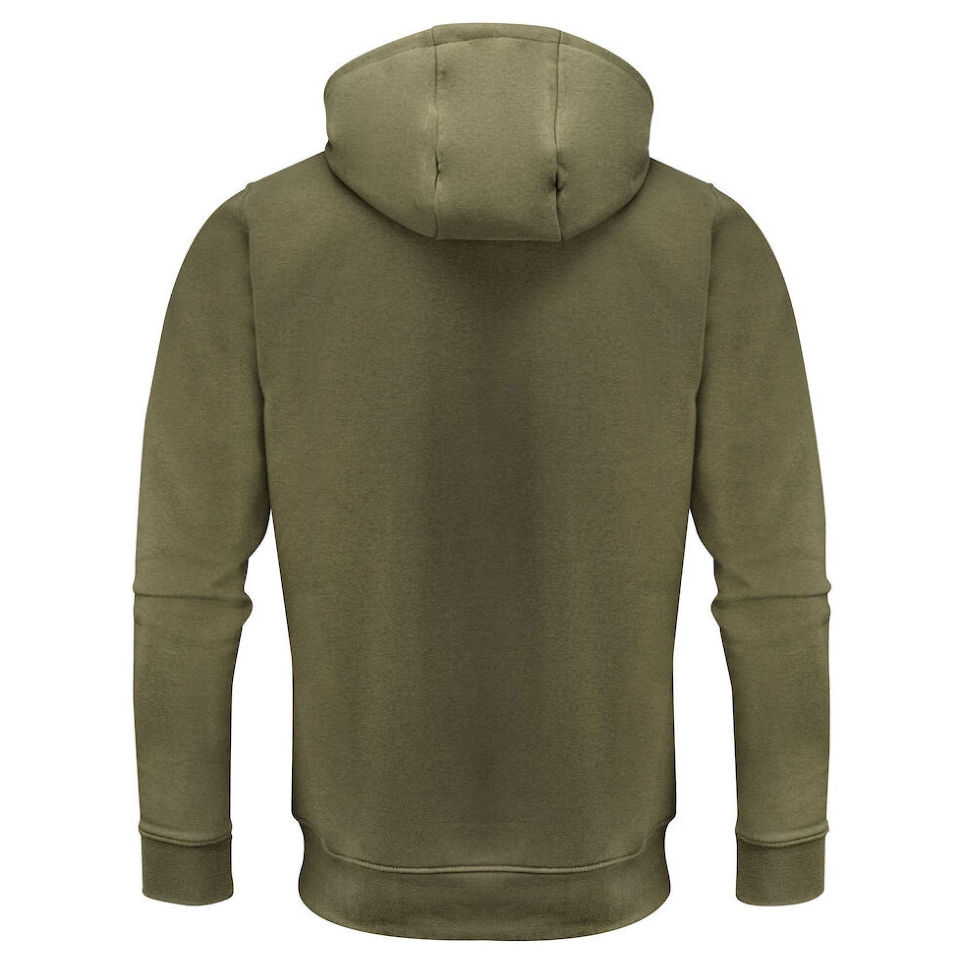 Moss Green - Back - James Harvest Mens Westwood Heights Full Zip Hoodie