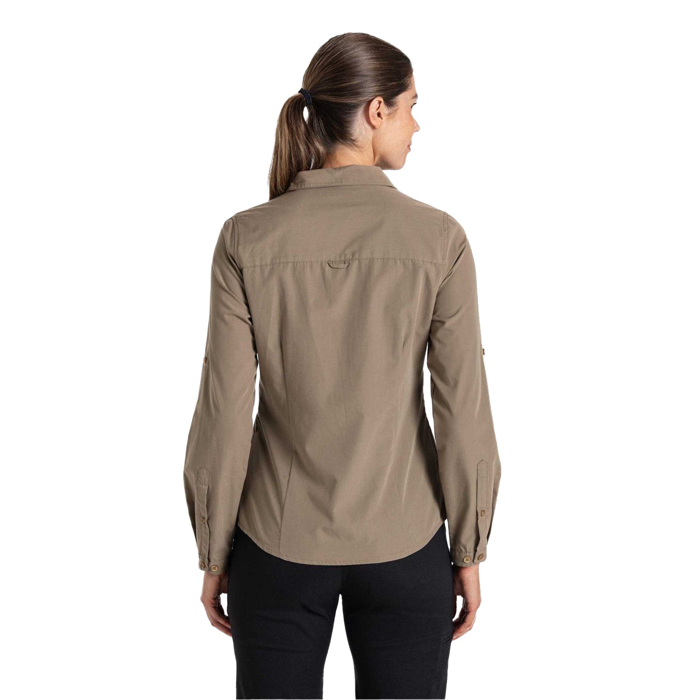 Pebble - Back - Craghoppers Womens-Ladies Kiwi Long-Sleeved Shirt