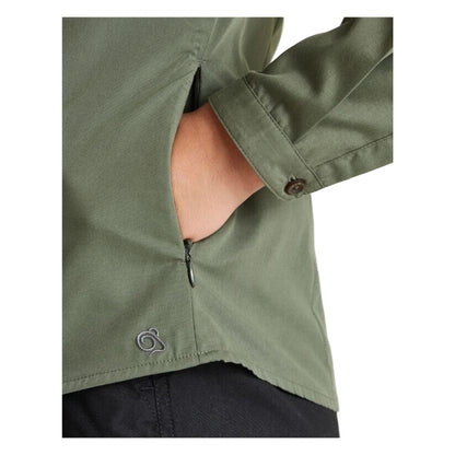 Dark Cedar Green - Back - Craghoppers Womens-Ladies Kiwi Long-Sleeved Shirt