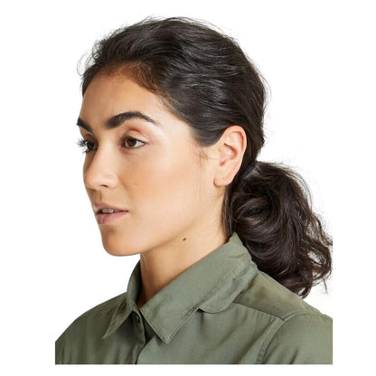 Dark Cedar Green - Side - Craghoppers Womens-Ladies Kiwi Long-Sleeved Shirt