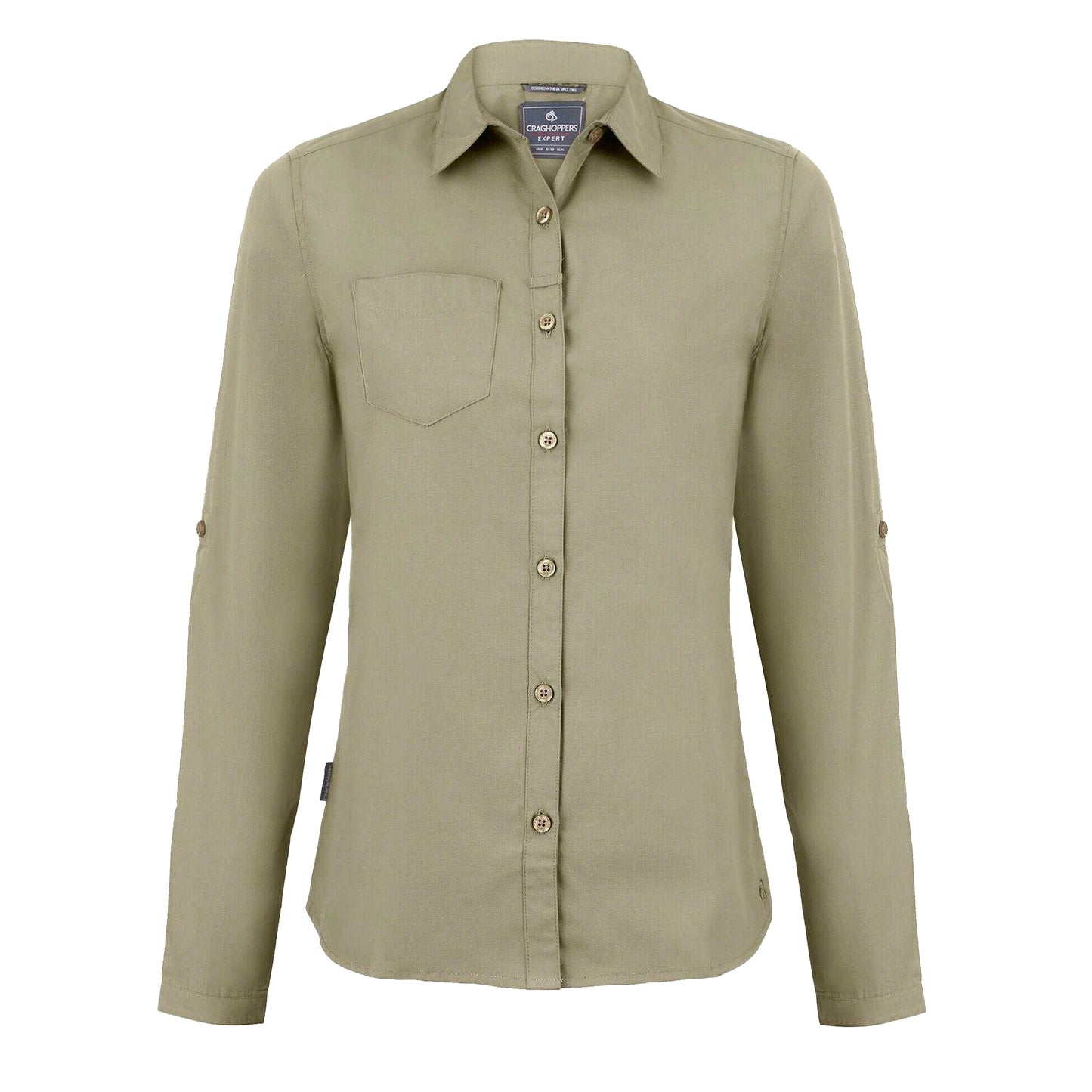 Pebble - Front - Craghoppers Womens-Ladies Kiwi Long-Sleeved Shirt