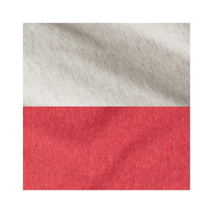 Heather Oatmeal-Fiery Red Heather - Back - Jerzees Unisex Adult Varsity Colour Block Nublend Hoodie