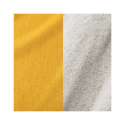 Heather Oatmeal-Mustard Heather - Back - Jerzees Unisex Adult Varsity Colour Block Nublend Hoodie
