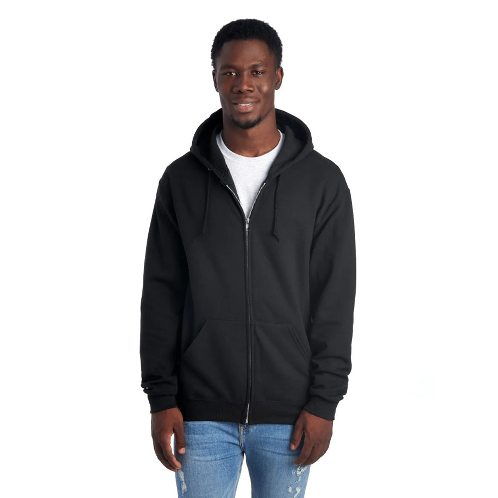 Black - Front - Jerzees Unisex Adult Nublend Full Zip Hoodie