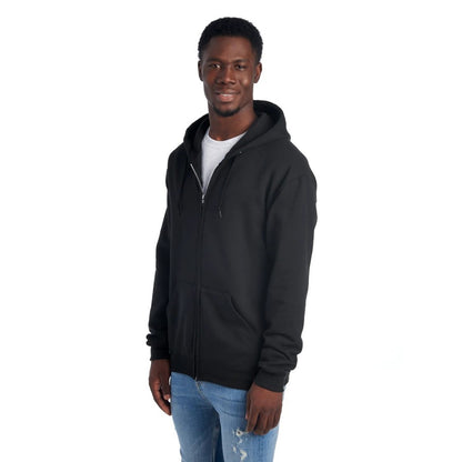 Black - Side - Jerzees Unisex Adult Nublend Full Zip Hoodie