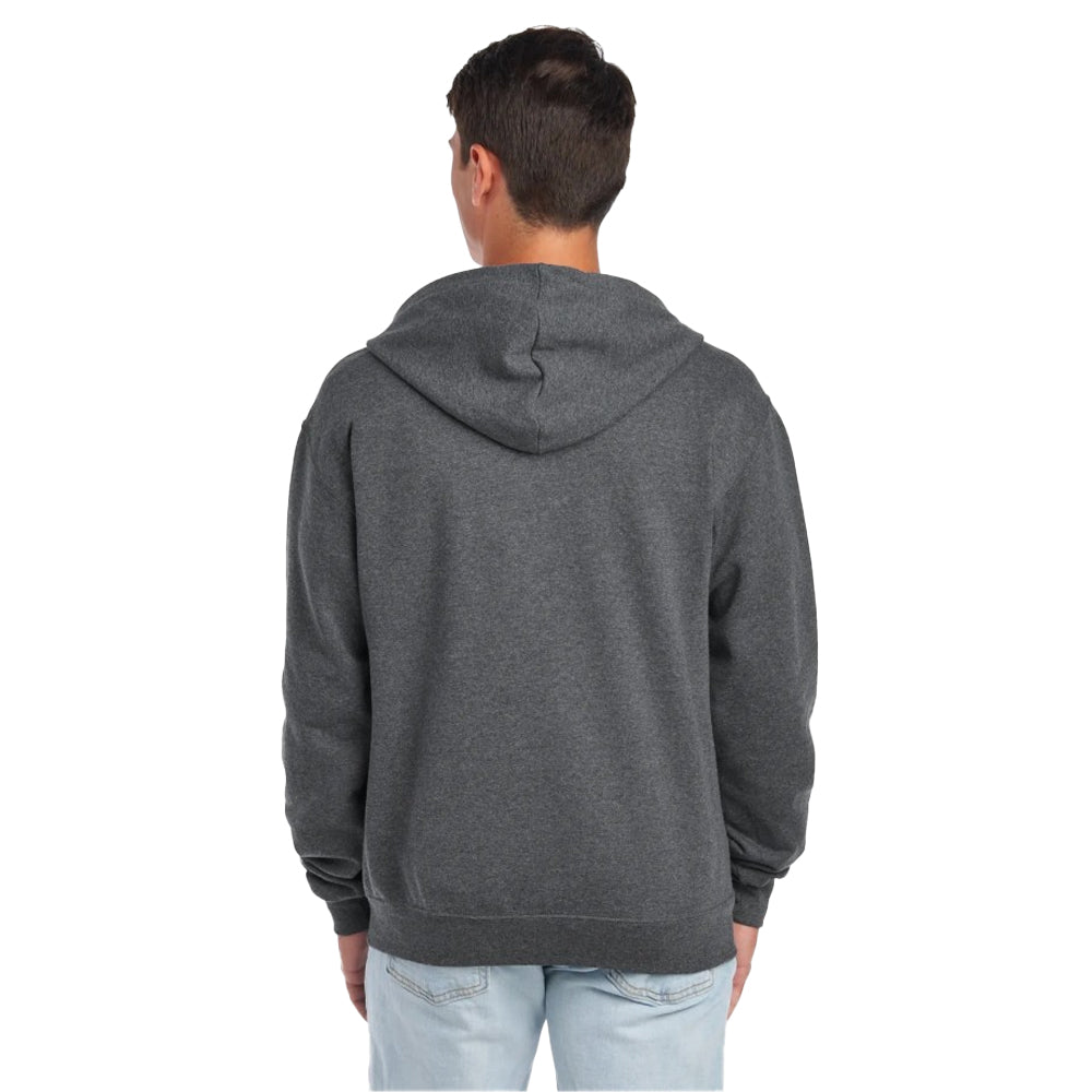 Black Heather - Back - Jerzees Unisex Adult Nublend Full Zip Hoodie