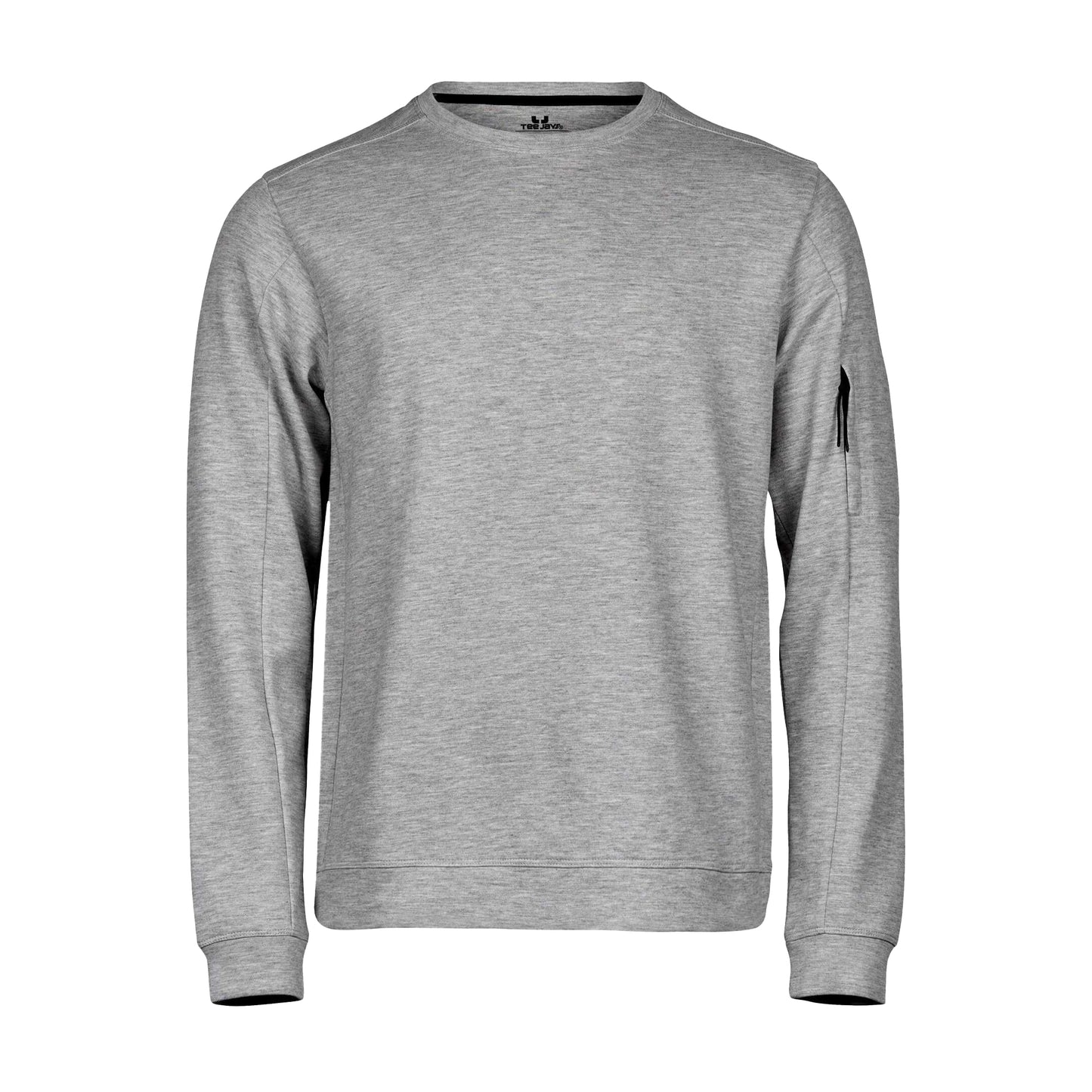 Heather Grey - Front - Tee Jays Mens Crew Neck Athletic Sweatshirt