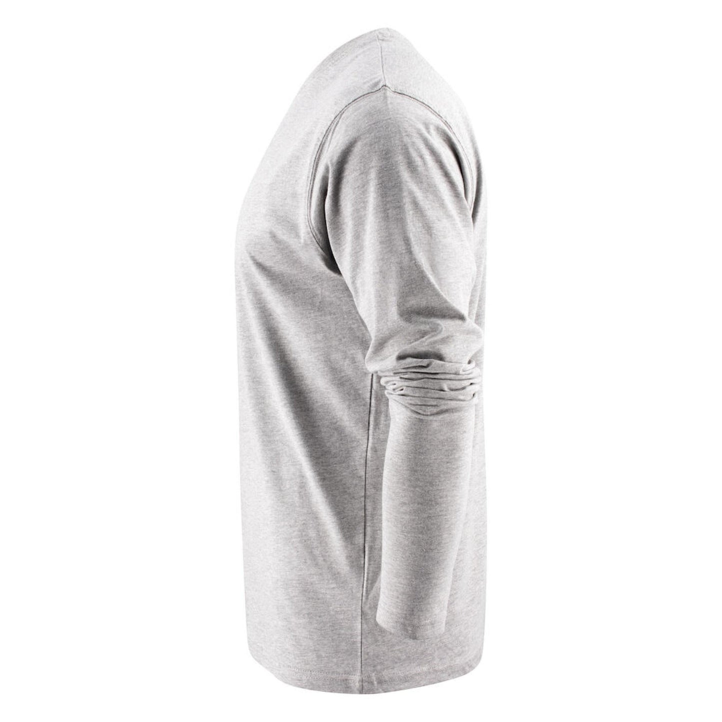 Grey Melange - Side - Printer Unisex Adult Heavier Pro Long-Sleeved T-Shirt