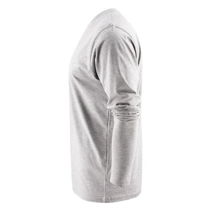 Grey Melange - Side - Printer Unisex Adult Heavier Pro Long-Sleeved T-Shirt