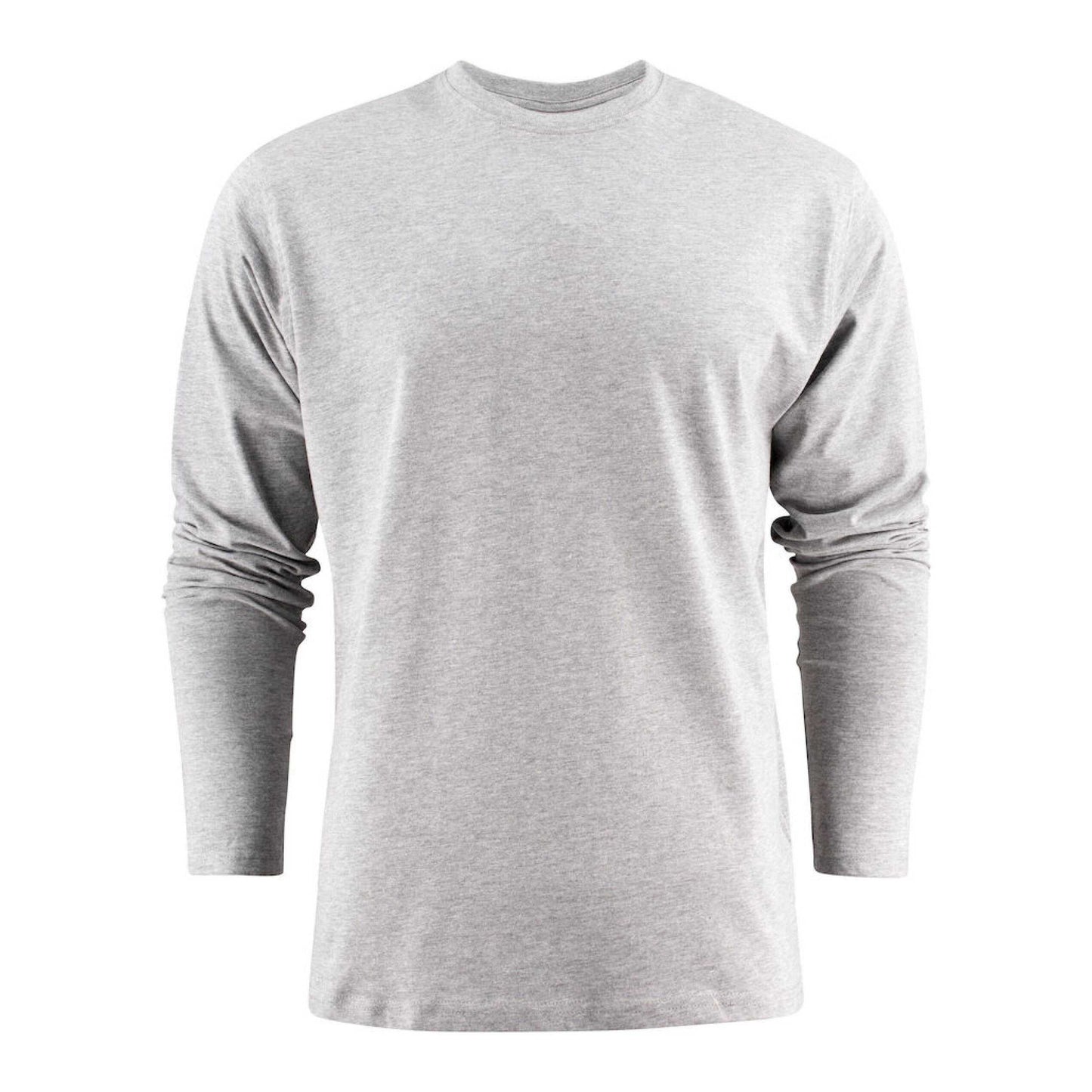 Grey Melange - Front - Printer Unisex Adult Heavier Pro Long-Sleeved T-Shirt