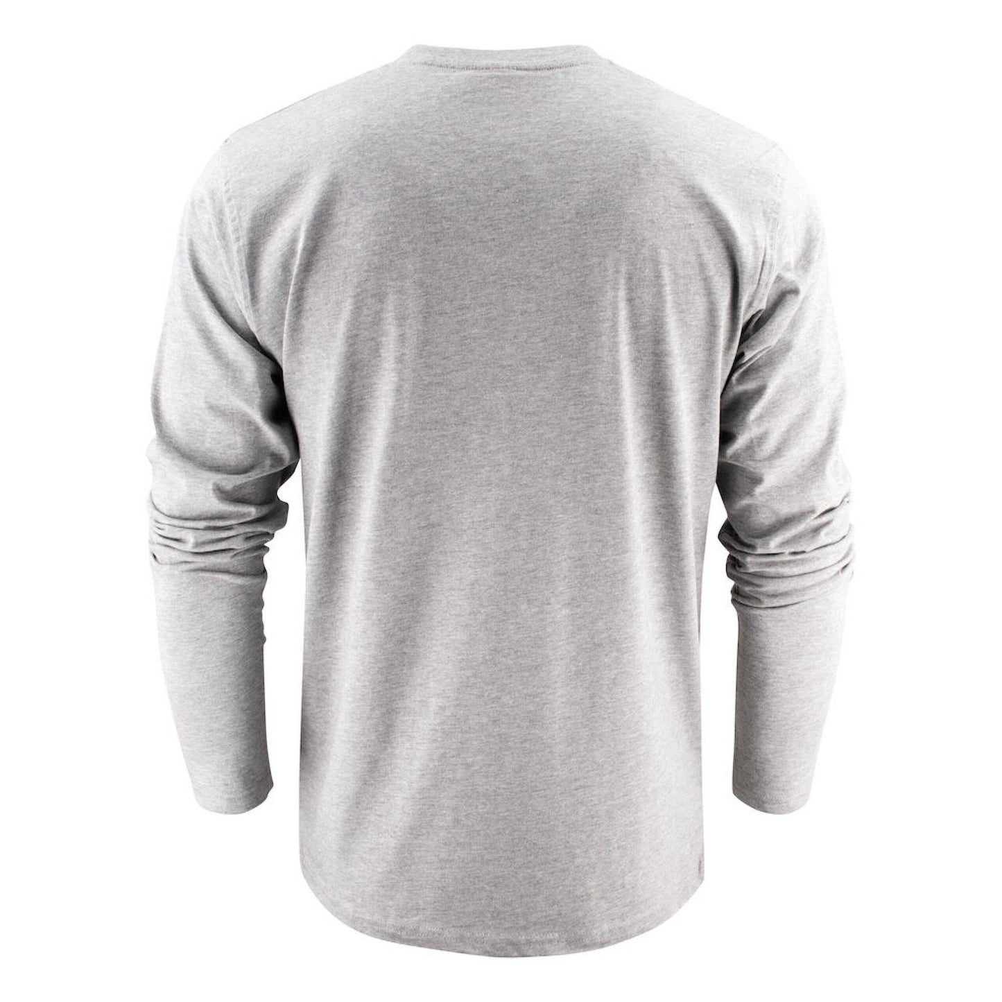 Grey Melange - Back - Printer Unisex Adult Heavier Pro Long-Sleeved T-Shirt