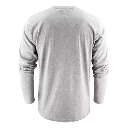 Grey Melange - Back - Printer Unisex Adult Heavier Pro Long-Sleeved T-Shirt