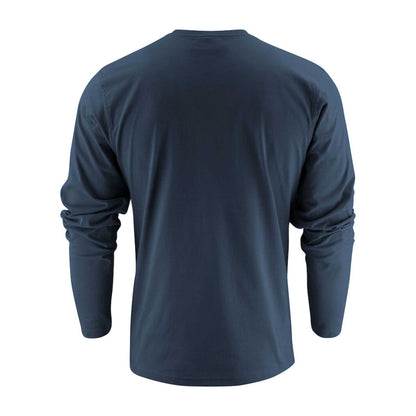Navy - Back - Printer Unisex Adult Heavier Pro Long-Sleeved T-Shirt