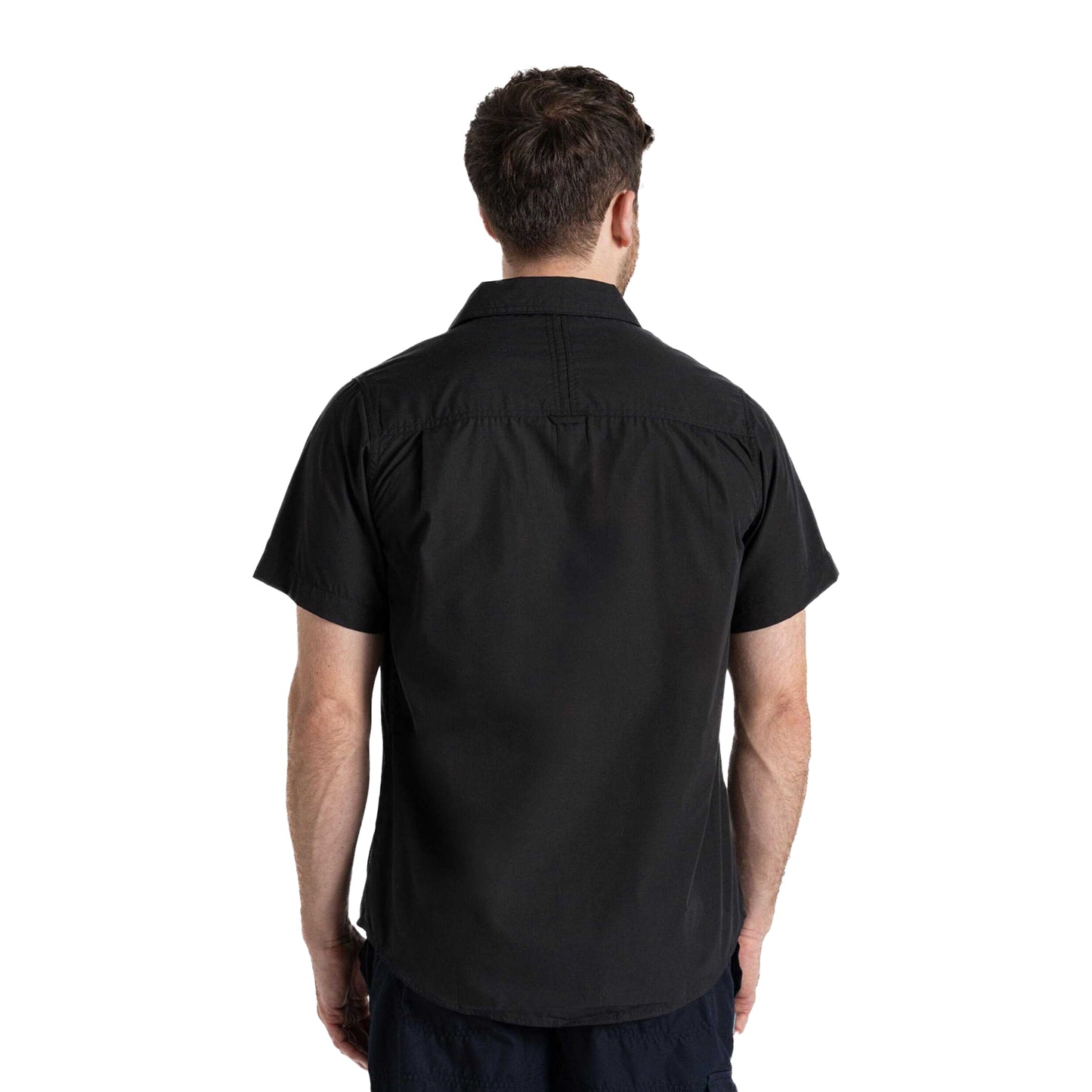 Black - Back - Craghoppers Expert Mens Kiwi Short-Sleeved Shirt