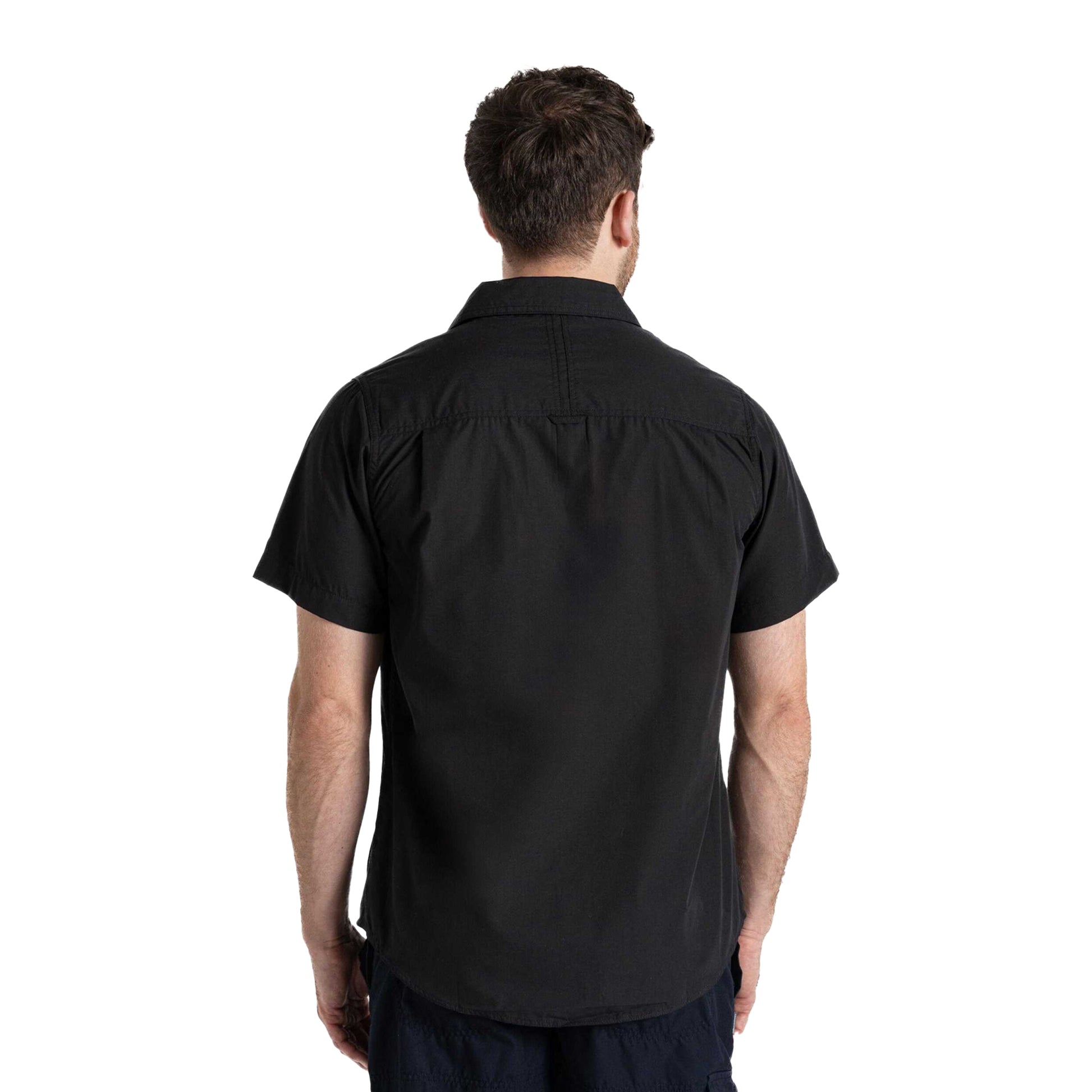 Black - Back - Craghoppers Expert Mens Kiwi Short-Sleeved Shirt