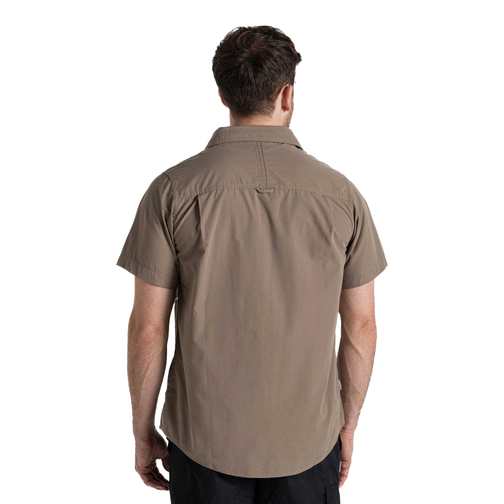 Pebble - Back - Craghoppers Expert Mens Kiwi Short-Sleeved Shirt
