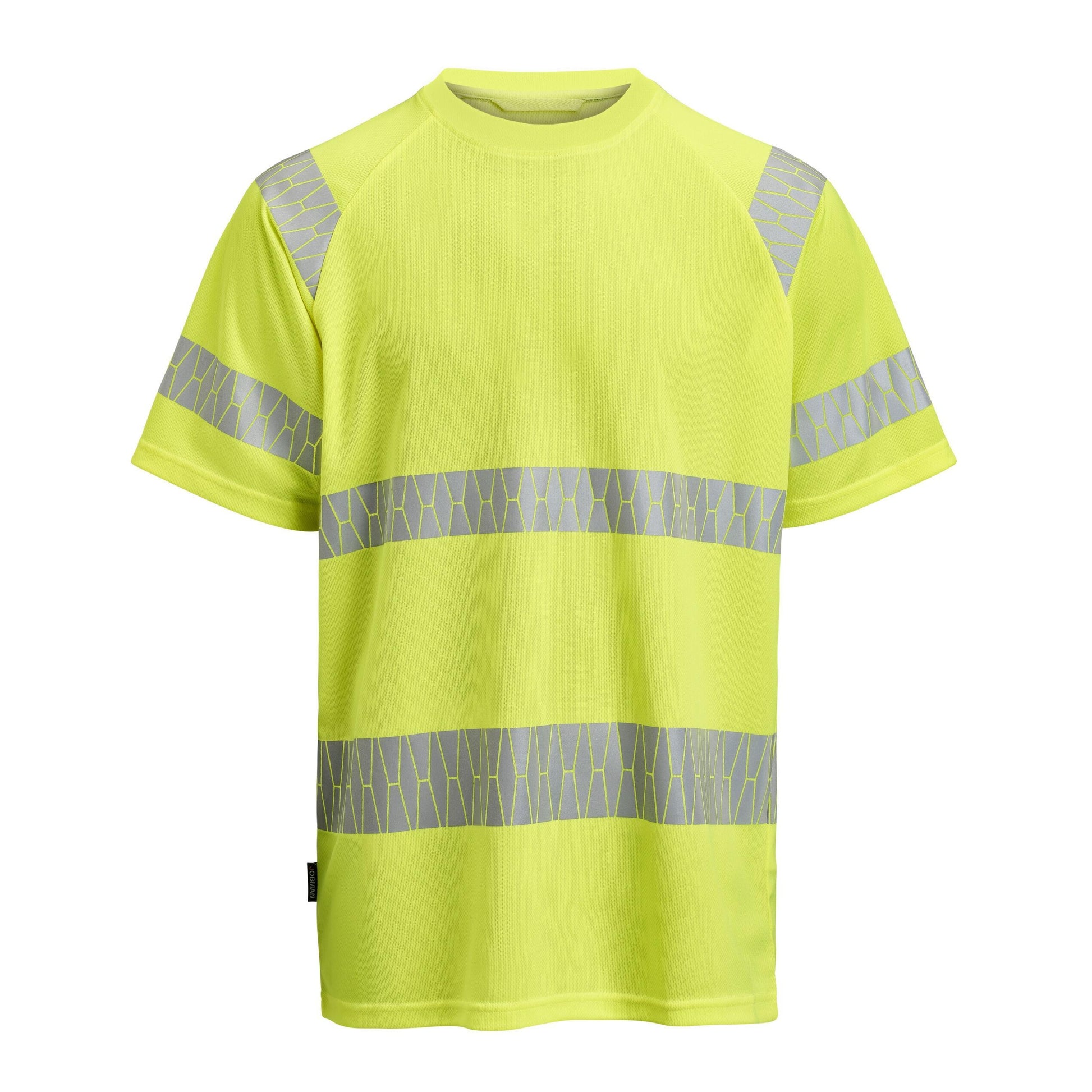 Hi Vis Yellow - Back - Jobman Mens High-Vis T-Shirt