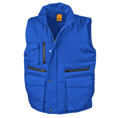 Royal Blue - Back - WORK-GUARD by Result Mens Lance Ripstop Body Warmer