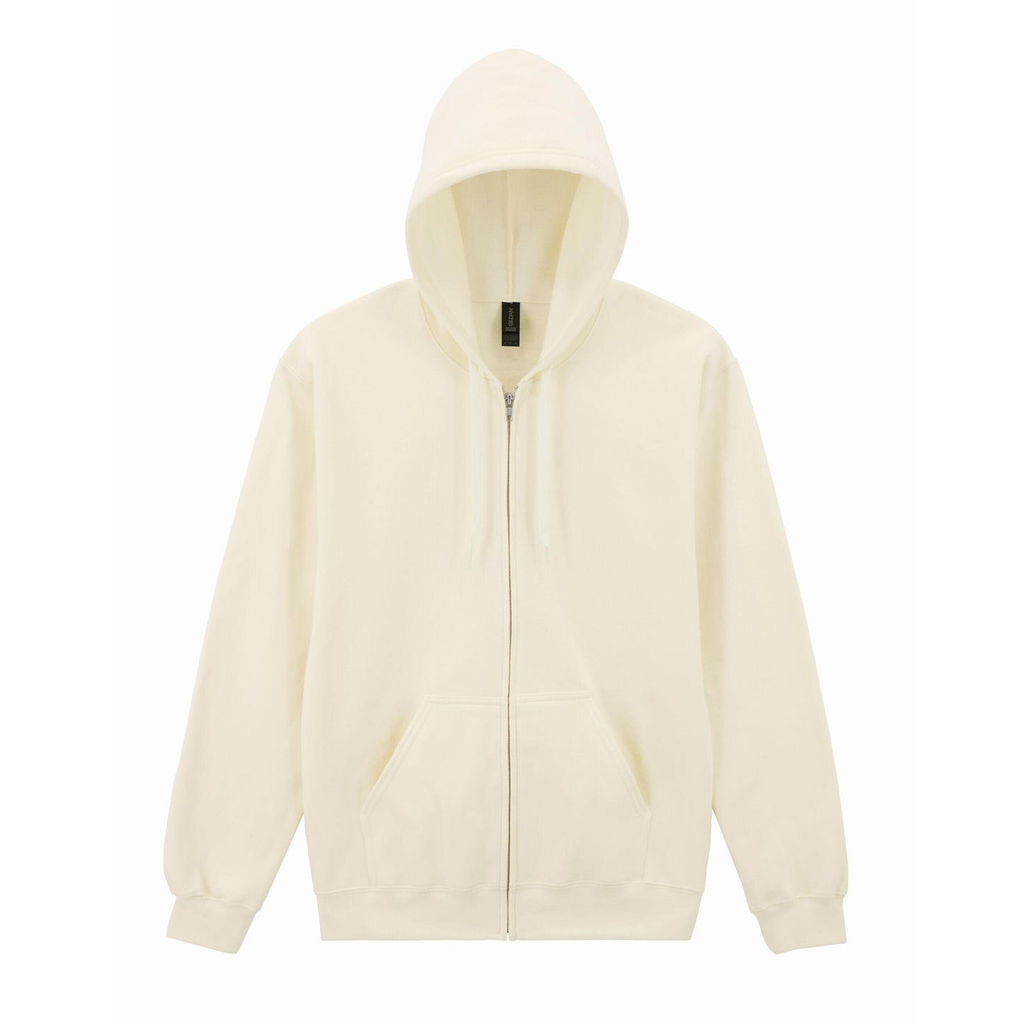 Off White - Front - Gildan Unisex Adult Softstyle Fleece Midweight Full Zip Hoodie